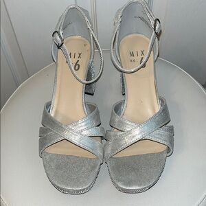 Mix No. 6 Silver Strappy Heels